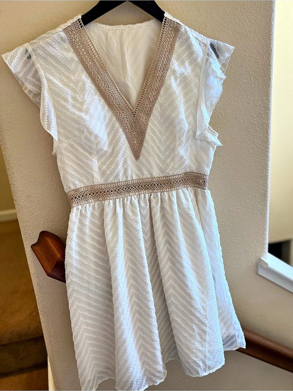 SHEIN Frenchy V-Neck Lace Patchwork Boho Style Dress Size XL